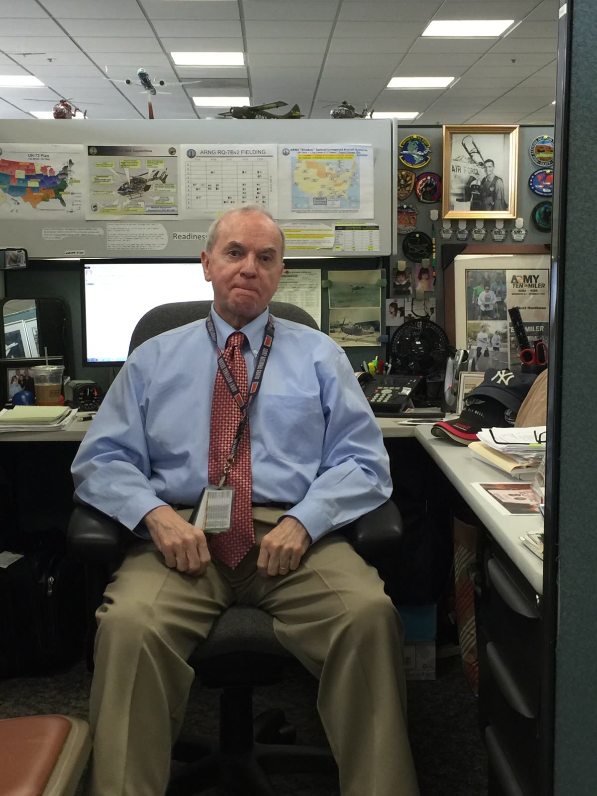 Del Hardiman in his National Guard Bureau office