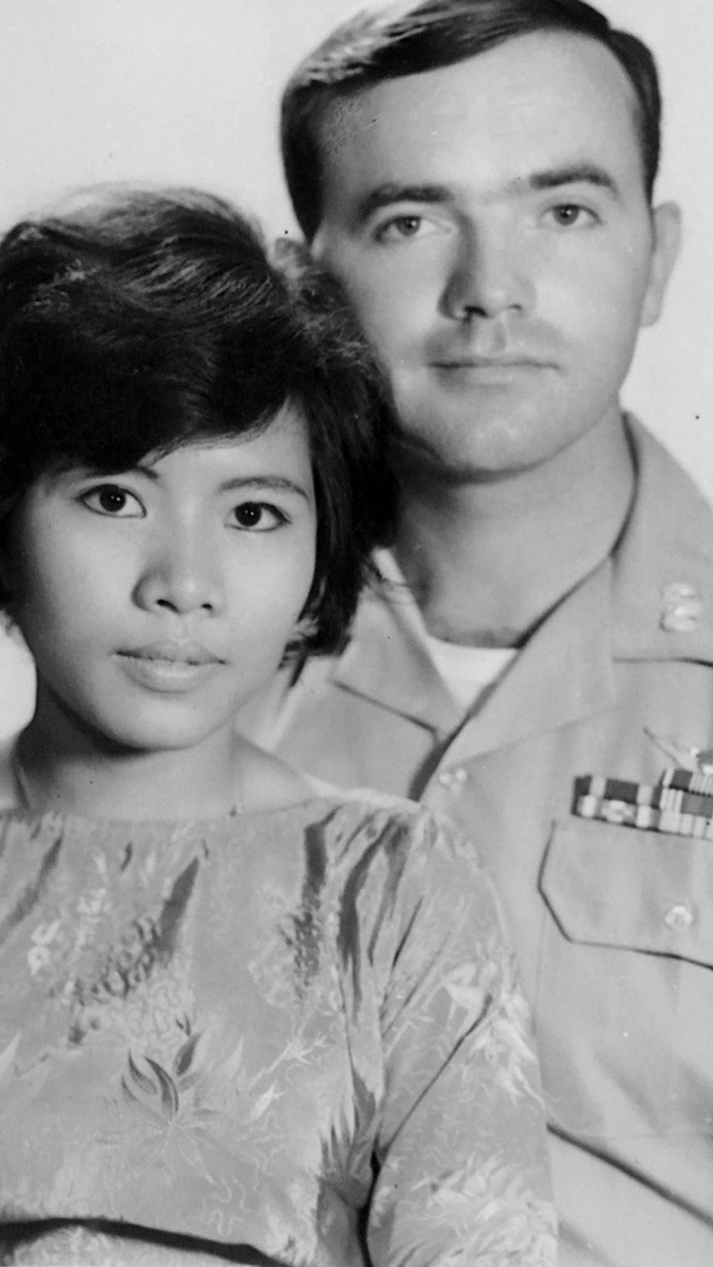 Portrait of Del and Paula as a young couple